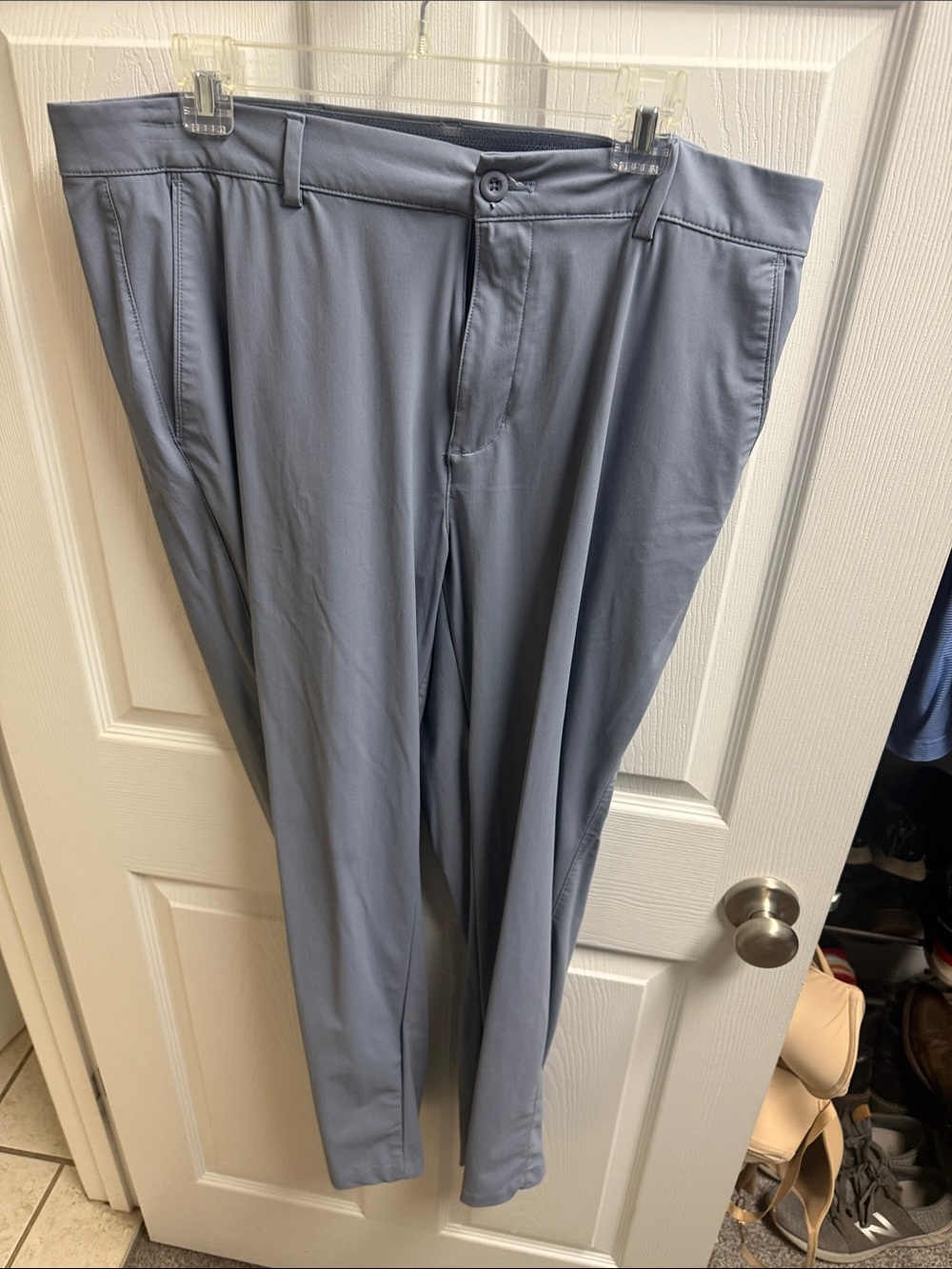 Men's Lightweight Dress Pants - Slate Blue Greg Norman golf pants